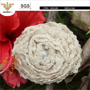 SUNSHINE-MG2189 fashion Ivory flower, made by crochet lace