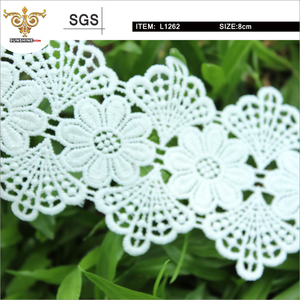 MIX-TOP-L1262  Flower and fanshaped pattern lace