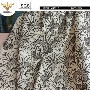 MIX-TIP-MB5117 floral pattern embroidered lace fabric,hollow out embroidered fabrics lace