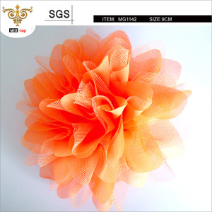 MIX-TOP-European style widely used solid chiffon flower brooch(MG1142)